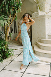 Brisa Multiwear Long Dress // Ocean Mandala Print