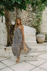 Tala Long Dress // Tribal Moon Print