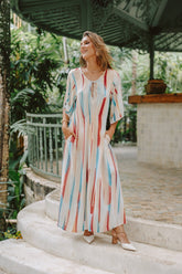 Zari Long Kaftan // Brushlight Tie Dye
