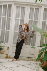 Mira Short Kimono // Tribal Moon Print