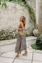 Tala Long Dress // Tribal Moon Print