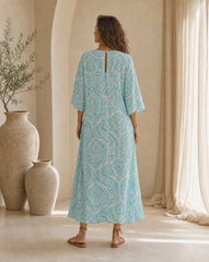 Cielo Long Tunic // Ocean Mandala Print
