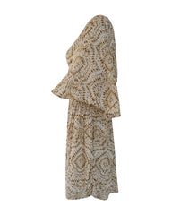 Meli Short Dress // Ocean Mandala Print