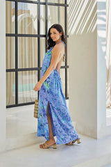 Seabreeze Long Dress – Aqua Splash Tie Dye