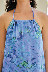 Seabreeze Long Dress – Aqua Splash Tie Dye