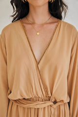 Eternity Short Jumpsuit – Solid Color with Classic Beadwork