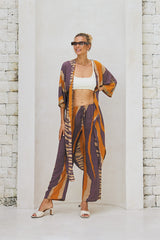 Dahlia Long Kimono – Urban Zafari Print