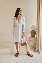 Urbanite Short Tunic – Vivid Solids White