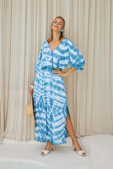 Solstice Long Tunic – Abstract Bubble Tie Dye