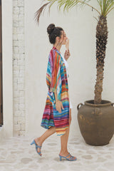 Odyssey Top Kimono – Striped Savanna Tie Dye