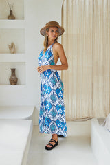 Luna Long Dress – Kaleidoscopic Print