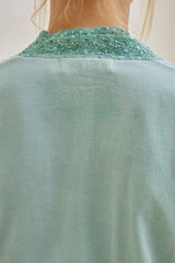 Flora Kimono Top – Pigment Color with Lavish Lace