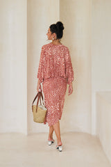 Mariposa Long Dress Kimono – Ethnic Fusion Print