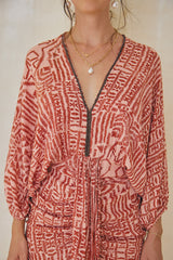 Mariposa Long Dress Kimono – Ethnic Fusion Print