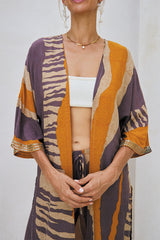 Dahlia Long Kimono – Urban Zafari Print