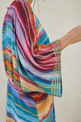 Odyssey Top Kimono – Striped Savanna Tie Dye