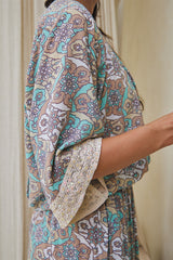 Solstice Long Tunic – Psychedelic Print with Lace