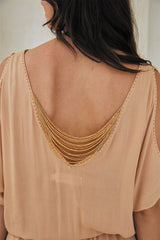 Renaissance Short Tunic – Solid Color with Classic Beadwork