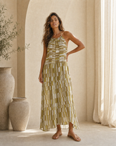 Nova Long Dress // Star Matrix Print