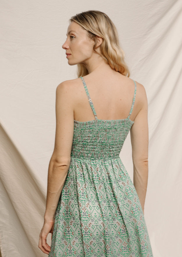 Folk print dress shop