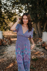 Kloë Jumpsuit // Geo Flowers