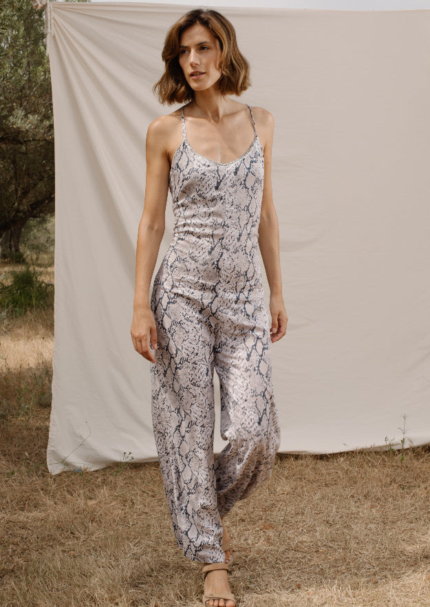 Topshop snake print jumpsuit top