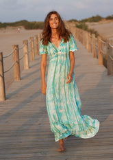 Ines Dress // Tanit Tie Dye - Green