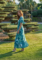 Edie Duster Dress // Es Canar Tie Dye - Verde