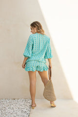 Merle Blouse // Abanico Print