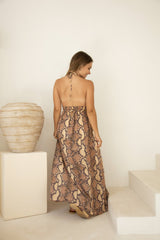 Verbena Long Dress // Animal Print