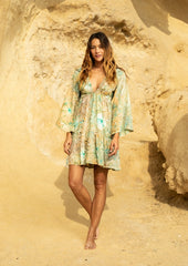 Faye Tunic Dress // Bora Tie Dye - Dorado