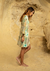 Faye Tunic Dress // Bora Tie Dye - Dorado