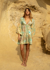 Faye Tunic Dress // Bora Tie Dye - Dorado