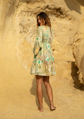 Faye Tunic Dress // Bora Tie Dye - Dorado