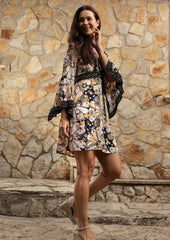 Cora Tunika Kleid // Gertrudis Print - Terracotta