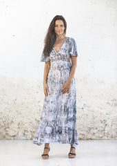 Ines Dress // Tanit Tie Dye - Grey