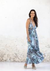 Deja Kleid // Bora Tie Dye - Blau