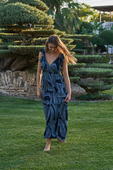 Jacinda Dress // Es Canar Tie Dye - Grey