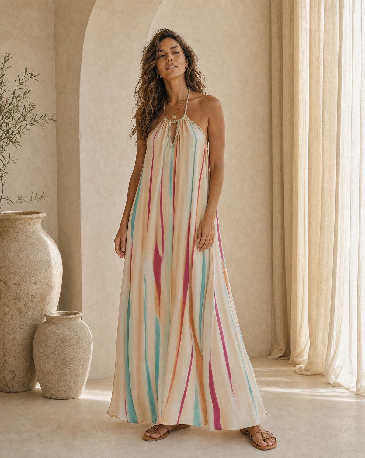 Luz Long Dress // Brushlight Tie Dye