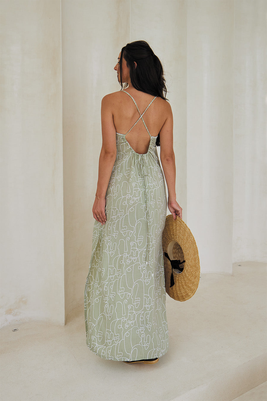 Nexus Long Dress – Artful Print