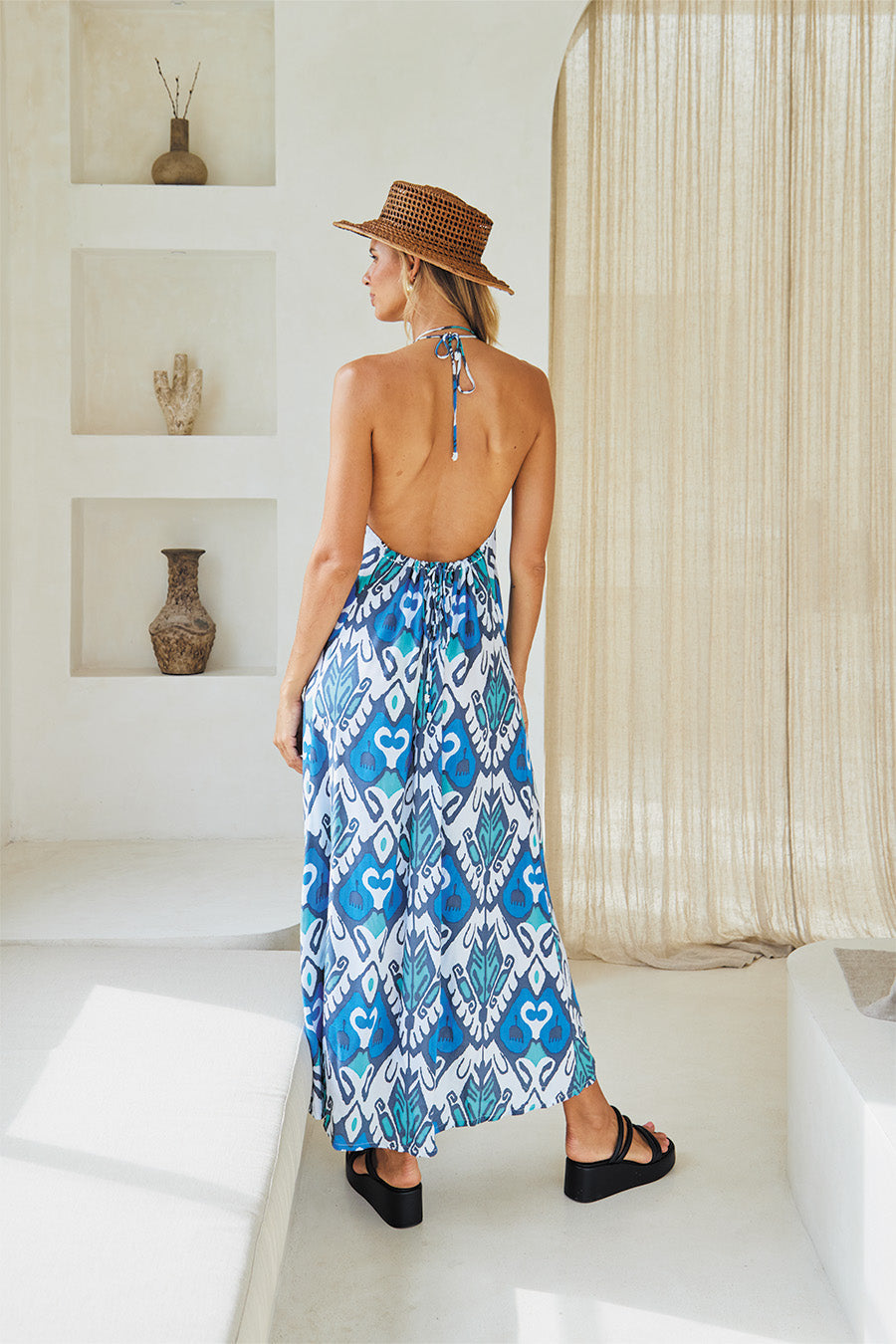 Luna Long Dress – Kaleidoscopic Print