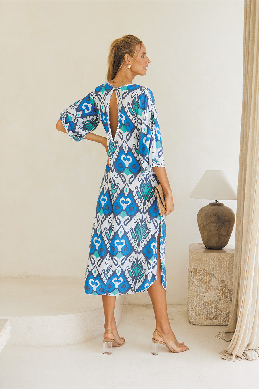 Luxuria Long Kaftan – Kaleidoscopic Print