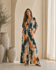 Paz Long Jumpsuit // Ocean Fade Tie Dye