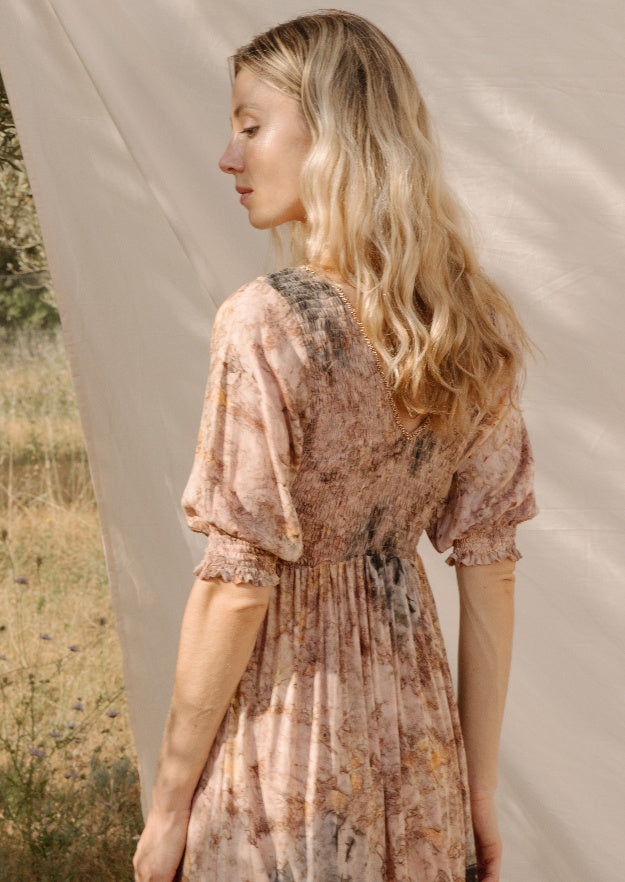 Dulce Long Dress // Shibori Tie Dye