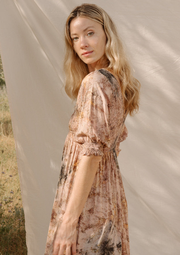 Dulce Long Dress // Shibori Tie Dye