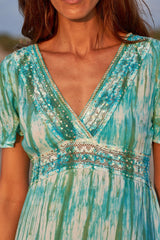 Ines Dress // Tanit Tie Dye - Green