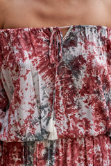 Amara Soiree Dress // Salines Tie Dye - Pink