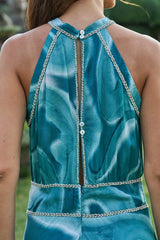 Kailani Soiree Dress // Es Canar Tie Dye - Green
