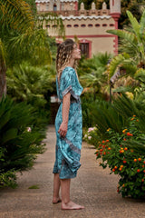 Koa Midi Dress // Es Vedra Tie Dye - Green