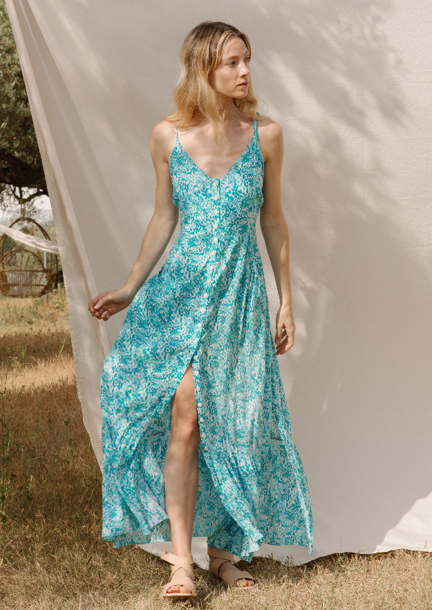 Dixie Long Dress // Saintes Print